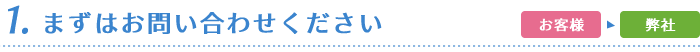 1.まずはお問い合わせください